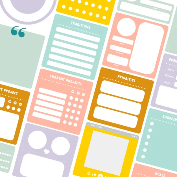 Digital Simmer Widget Stickers for digital planners and Sims 4 gameplay