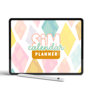 Digital Sim Calendar Planner for The Sims 4 gameplay